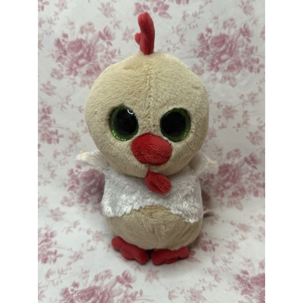 Ty Beanie Boo Early Bird Rooster Plush 7" 7-Eleven Exclusive Green Eyes
